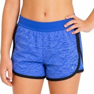 Danskin Now Athletic Shorts Kids Small 4-6 Blue Dri-More Heathered Sporty Liner